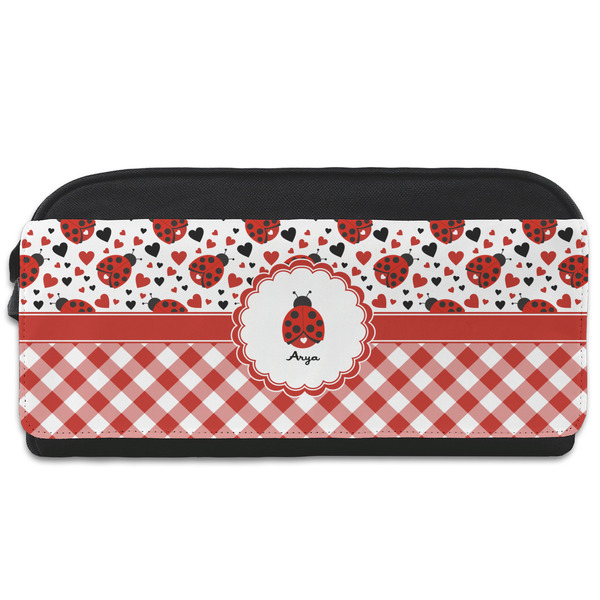 Custom Ladybugs & Gingham Shoe Bag (Personalized)