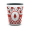 Ladybugs & Gingham Ceramic Shot Glass - 1.5 oz - Two Tone - Single (Personalized)