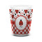 Ladybugs & Gingham Ceramic Shot Glass - 1.5 oz - White - Single (Personalized)