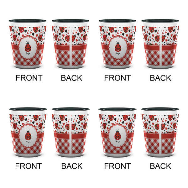 Ladybugs & Gingham Shot Glassess - Two Tone - Set of 4 - APPROVAL