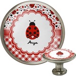 Ladybugs & Gingham Cabinet Knob (Personalized)