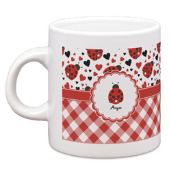 Ladybugs & Gingham Espresso Cup (Personalized)