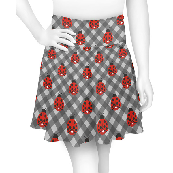 Custom Ladybugs & Gingham Skater Skirt - Large