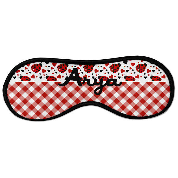 Custom Ladybugs & Gingham Sleeping Eye Masks - Large (Personalized)