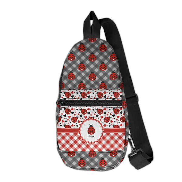 Custom Ladybugs & Gingham Sling Bag (Personalized)