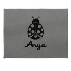 Ladybugs & Gingham Gift Boxes w/ Engraved Leather Lid (Personalized)