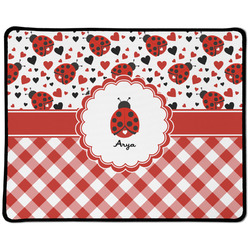 Ladybugs & Gingham Large Gaming Mouse Pad - 12.5" x 10" (Personalized)