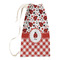 Ladybugs & Gingham Small Laundry Bag - Front View