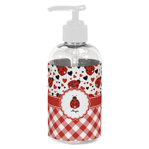 Ladybugs & Gingham Small Liquid Dispenser (8 oz) - White