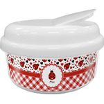 Ladybugs & Gingham Snack Container (Personalized)