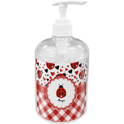 Ladybugs & Gingham Acrylic Soap & Lotion Bottle (Personalized)