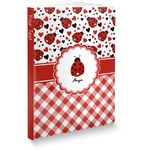 Ladybugs & Gingham Softbound Notebook - 5.75" x 8" (Personalized)