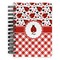 Ladybugs & Gingham Spiral Journal Small - Front View