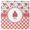 Ladybugs & Gingham Square Coaster Rubber Back - Single