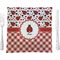 Ladybugs & Gingham 9.5" Glass Square Lunch / Dinner Plate- Single or Set of 4 (Personalized)