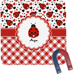 Ladybugs & Gingham Square Fridge Magnet (Personalized)