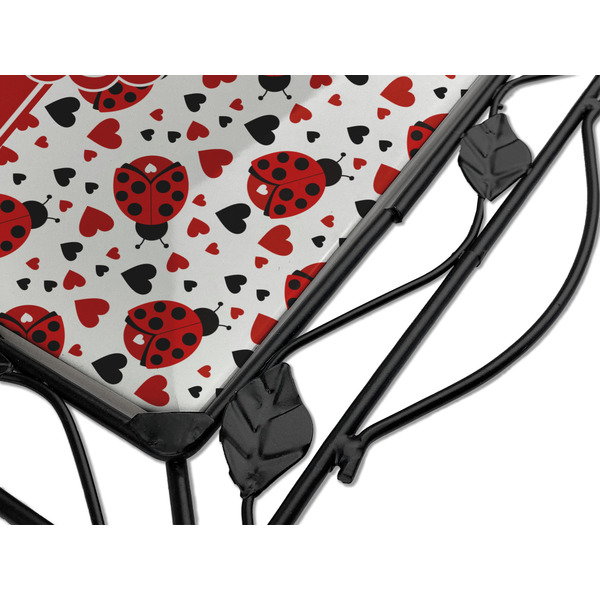 Ladybugs & Gingham Square Trivet - Detail