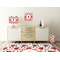 Ladybugs & Gingham Square Wall Decal Wooden Desk