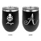 Ladybugs & Gingham Stainless Wine Tumblers - Black - Double Sided - Approval