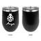 Ladybugs & Gingham Stainless Wine Tumblers - Black - Single Sided - Approval