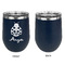 Ladybugs & Gingham Stainless Wine Tumblers - Navy - Single Sided - Approval