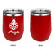 Ladybugs & Gingham Stainless Wine Tumblers - Red - Single Sided - Approval
