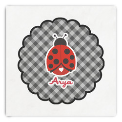 Ladybugs & Gingham Paper Dinner Napkins (Personalized)