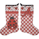Ladybugs & Gingham Holiday Stocking - Double-Sided - Neoprene (Personalized)