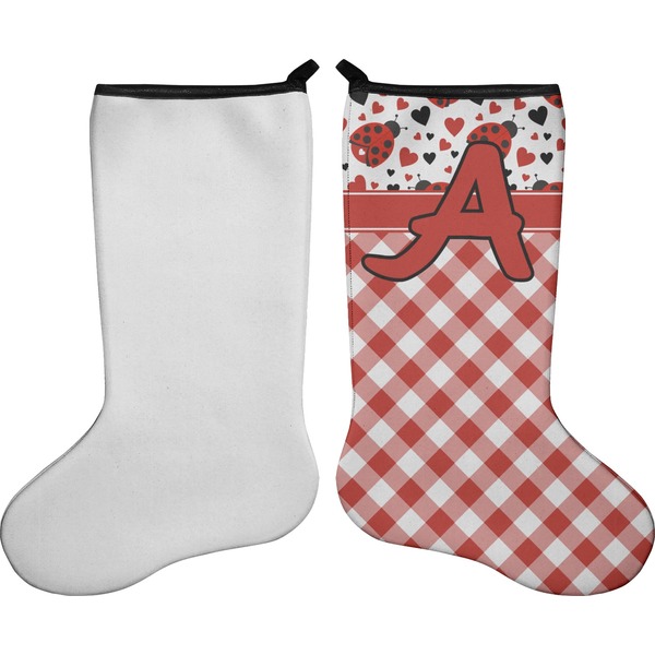 Ladybugs & Gingham Stocking - Single-Sided - Approval