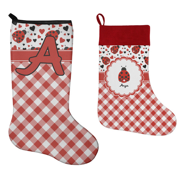 Ladybugs & Gingham Stockings - Side by Side compare