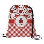 Ladybugs & Gingham Drawstring Backpack (Personalized)