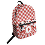 Ladybugs & Gingham Student Backpack (Personalized)