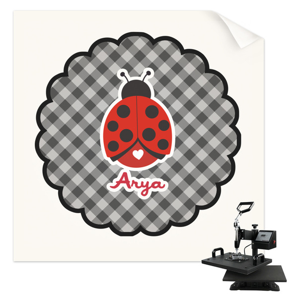 Custom Ladybugs & Gingham Sublimation Transfer - Pocket (Personalized)
