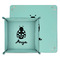 Ladybugs & Gingham Teal Faux Leather Valet Trays - PARENT MAIN