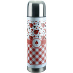 Ladybugs & Gingham Stainless Steel Thermos (Personalized)