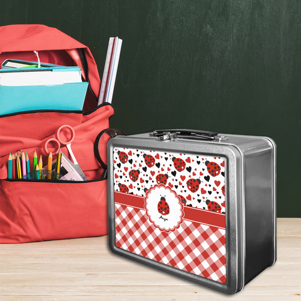 Ladybugs & Gingham Tin Lunchbox - LIFESTYLE