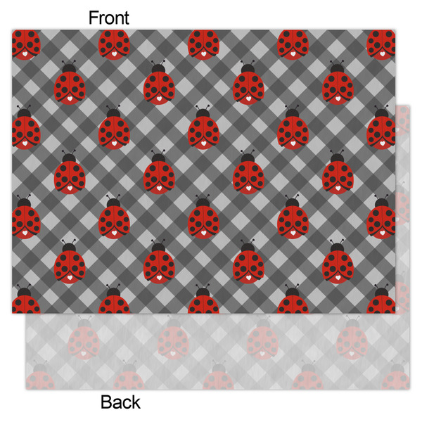 Ladybugs & Gingham Tissue Paper - Heavyweight - Large - Front & Back