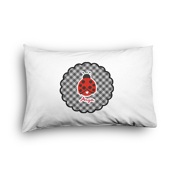 Custom Ladybugs & Gingham Pillow Case - Toddler - Graphic (Personalized)