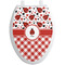 Ladybugs & Gingham Toilet Seat Decal - Elongated (Personalized)