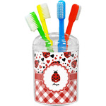 Ladybugs & Gingham Toothbrush Holder (Personalized)