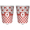 Ladybugs & Gingham Trash Can White - Front and Back - Apvl