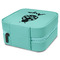 Ladybugs & Gingham Travel Jewelry Boxes - Leather - Teal - View from Rear