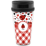 Ladybugs & Gingham Acrylic Travel Mug without Handle (Personalized)