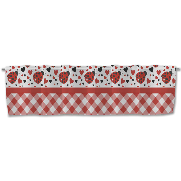 Ladybugs & Gingham Valance - Front