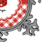 Ladybugs & Gingham Vintage Snowflake - Detail