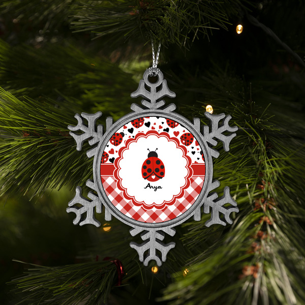Ladybugs & Gingham Vintage Snowflake - (LIFESTYLE)