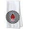 Ladybugs & Gingham Waffle Towel - Partial Print Print Style Image
