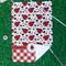 Ladybugs & Gingham Waffle Weave Golf Towel - In Context