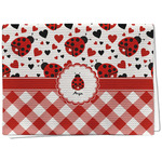 Ladybugs & Gingham Kitchen Towel - Waffle Weave - Full Color Print (Personalized)