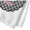 Ladybugs & Gingham Waffle Weave Towel - Closeup of Material Image